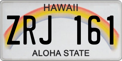 HI license plate ZRJ161