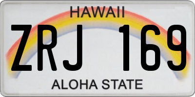 HI license plate ZRJ169