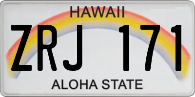 HI license plate ZRJ171