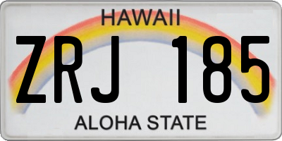 HI license plate ZRJ185