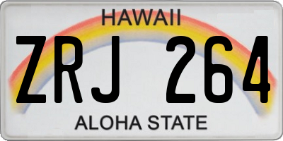 HI license plate ZRJ264