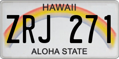 HI license plate ZRJ271
