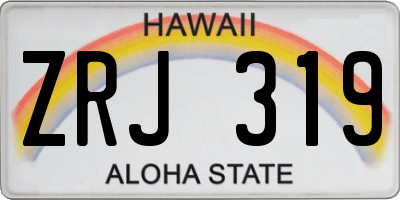 HI license plate ZRJ319