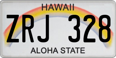HI license plate ZRJ328