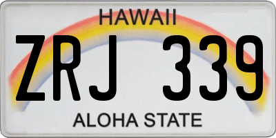 HI license plate ZRJ339