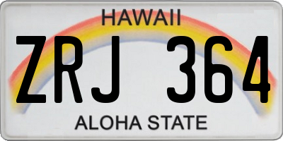 HI license plate ZRJ364