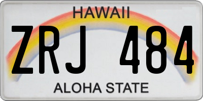 HI license plate ZRJ484