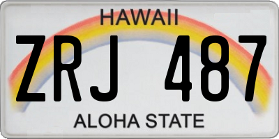 HI license plate ZRJ487