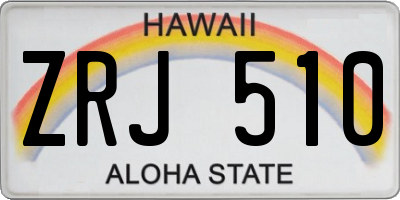 HI license plate ZRJ510