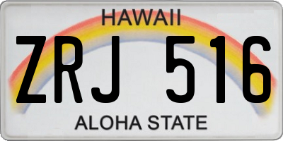 HI license plate ZRJ516