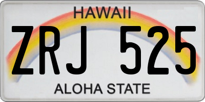 HI license plate ZRJ525