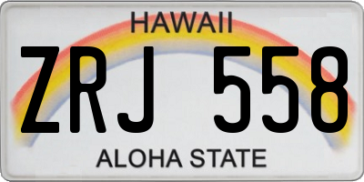 HI license plate ZRJ558