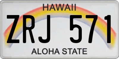 HI license plate ZRJ571