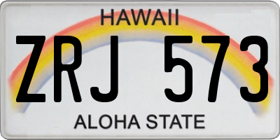 HI license plate ZRJ573