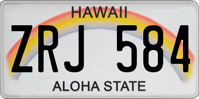 HI license plate ZRJ584