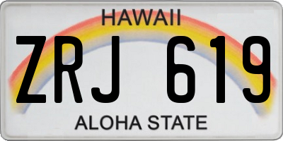 HI license plate ZRJ619