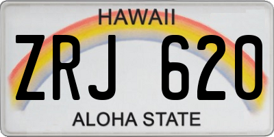HI license plate ZRJ620