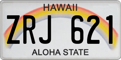HI license plate ZRJ621