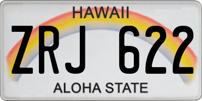 HI license plate ZRJ622