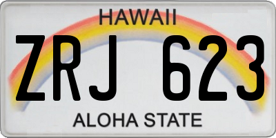 HI license plate ZRJ623