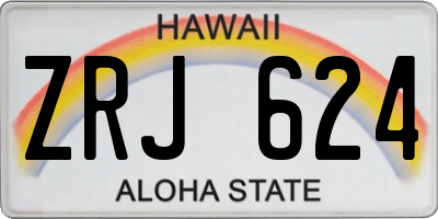 HI license plate ZRJ624