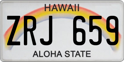 HI license plate ZRJ659
