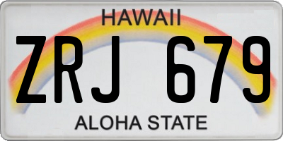 HI license plate ZRJ679
