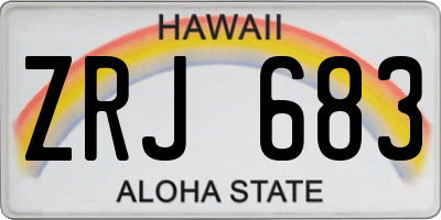 HI license plate ZRJ683