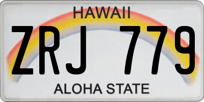 HI license plate ZRJ779