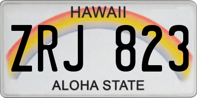 HI license plate ZRJ823