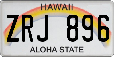 HI license plate ZRJ896