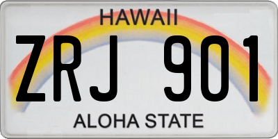 HI license plate ZRJ901