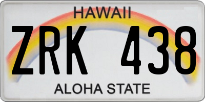 HI license plate ZRK438
