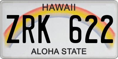 HI license plate ZRK622