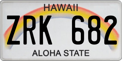 HI license plate ZRK682