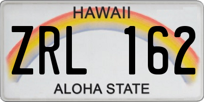 HI license plate ZRL162