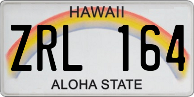 HI license plate ZRL164
