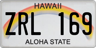 HI license plate ZRL169