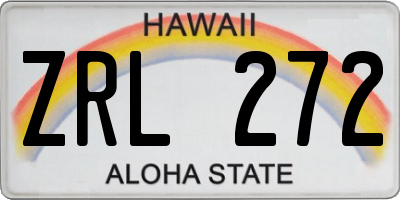 HI license plate ZRL272