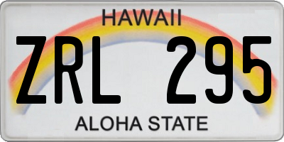 HI license plate ZRL295