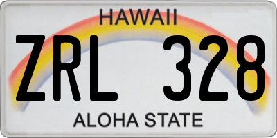 HI license plate ZRL328
