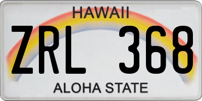 HI license plate ZRL368