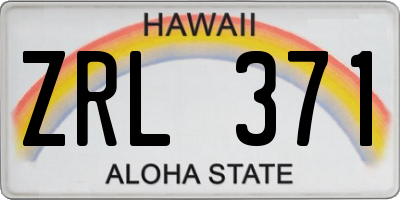 HI license plate ZRL371