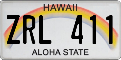 HI license plate ZRL411