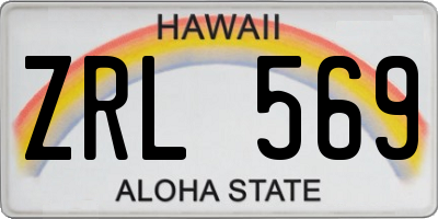 HI license plate ZRL569