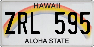 HI license plate ZRL595