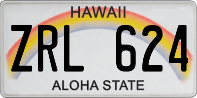 HI license plate ZRL624