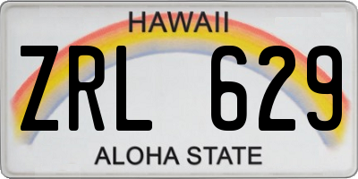 HI license plate ZRL629