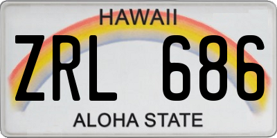 HI license plate ZRL686