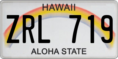 HI license plate ZRL719